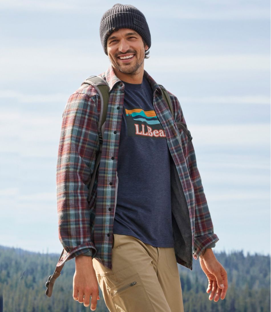 Men's Katahdin Performance Flannel Shirt-Jacket, Hi-Pile Fleece-Lined Plaid - Image 7