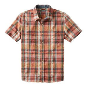 Men's Signature Seersucker Madras Shirt, Slightly Fitted, Short-Sleeve