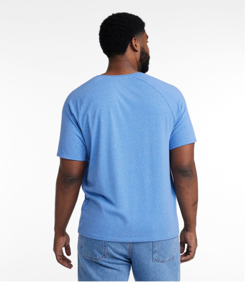 Men's Comfort Stretch Pima Tee Shirt, Short-Sleeve Henley - Image 5