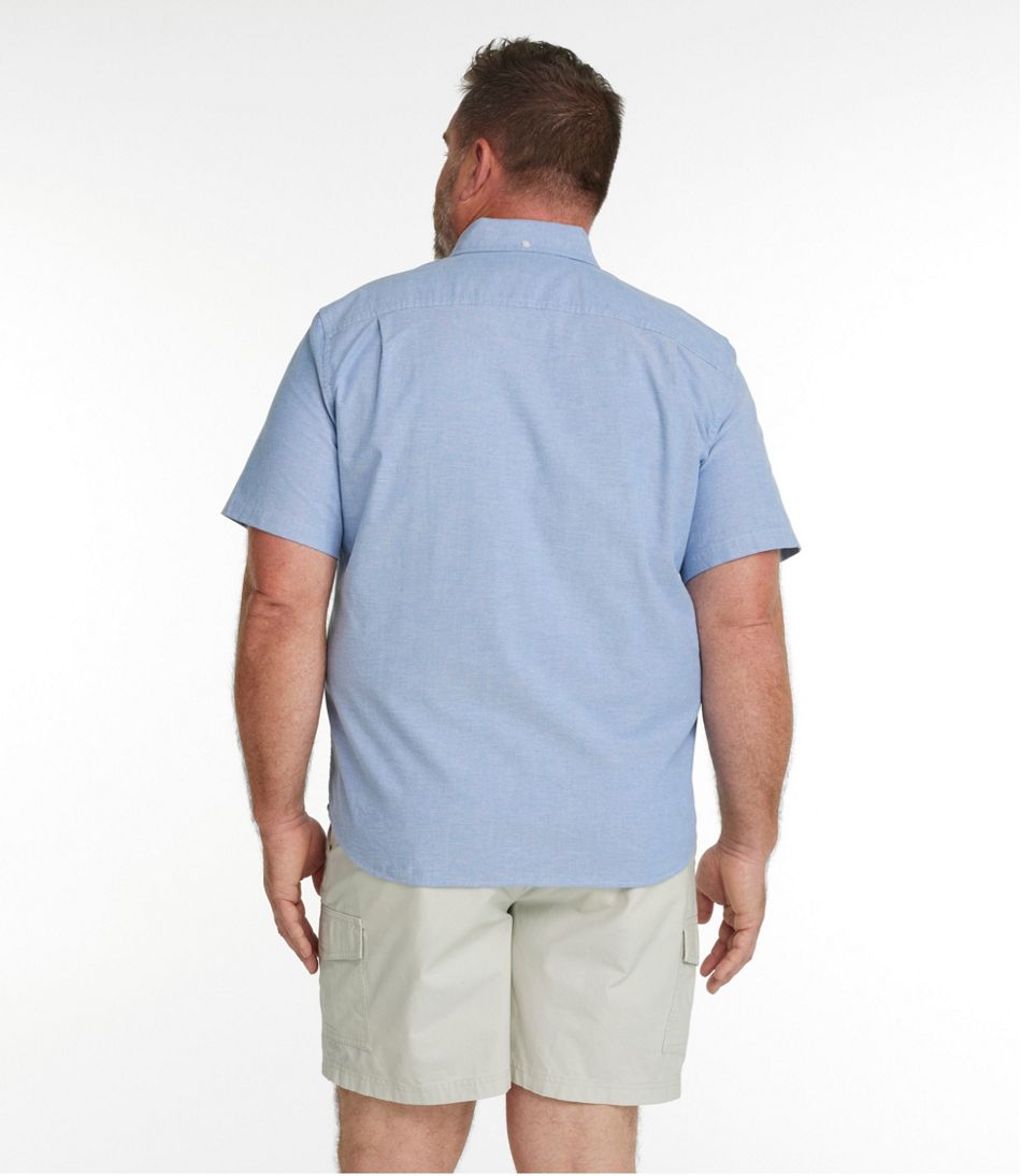 Men's Comfort Stretch? Oxford Shirt, Slightly Fitted Untucked Fit, Short-Sleeve - Image 5