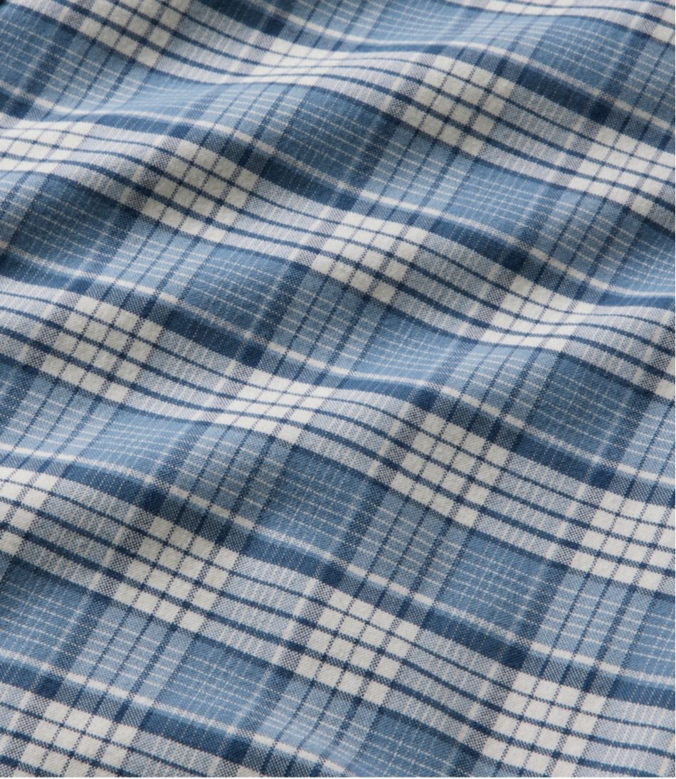 Men's Comfort Stretch? Oxford, Slightly Fitted Untucked Fit, Short-Sleeve, Plaid - Image 7