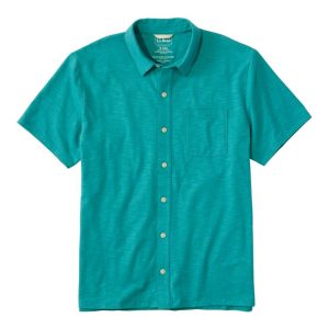 Men's Lakewashed Performance Shirts, Button-Front Shirt, Short-Sleeve