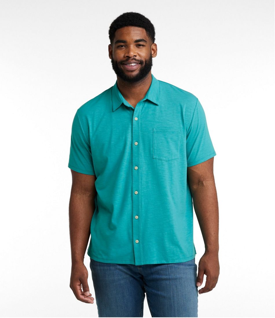 Men's Lakewashed Performance Shirts, Button-Front Shirt, Short-Sleeve - Image 4