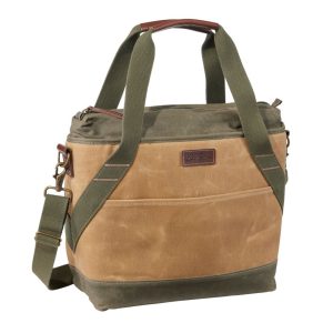 Insulated Waxed-Canvas Tote, Medium