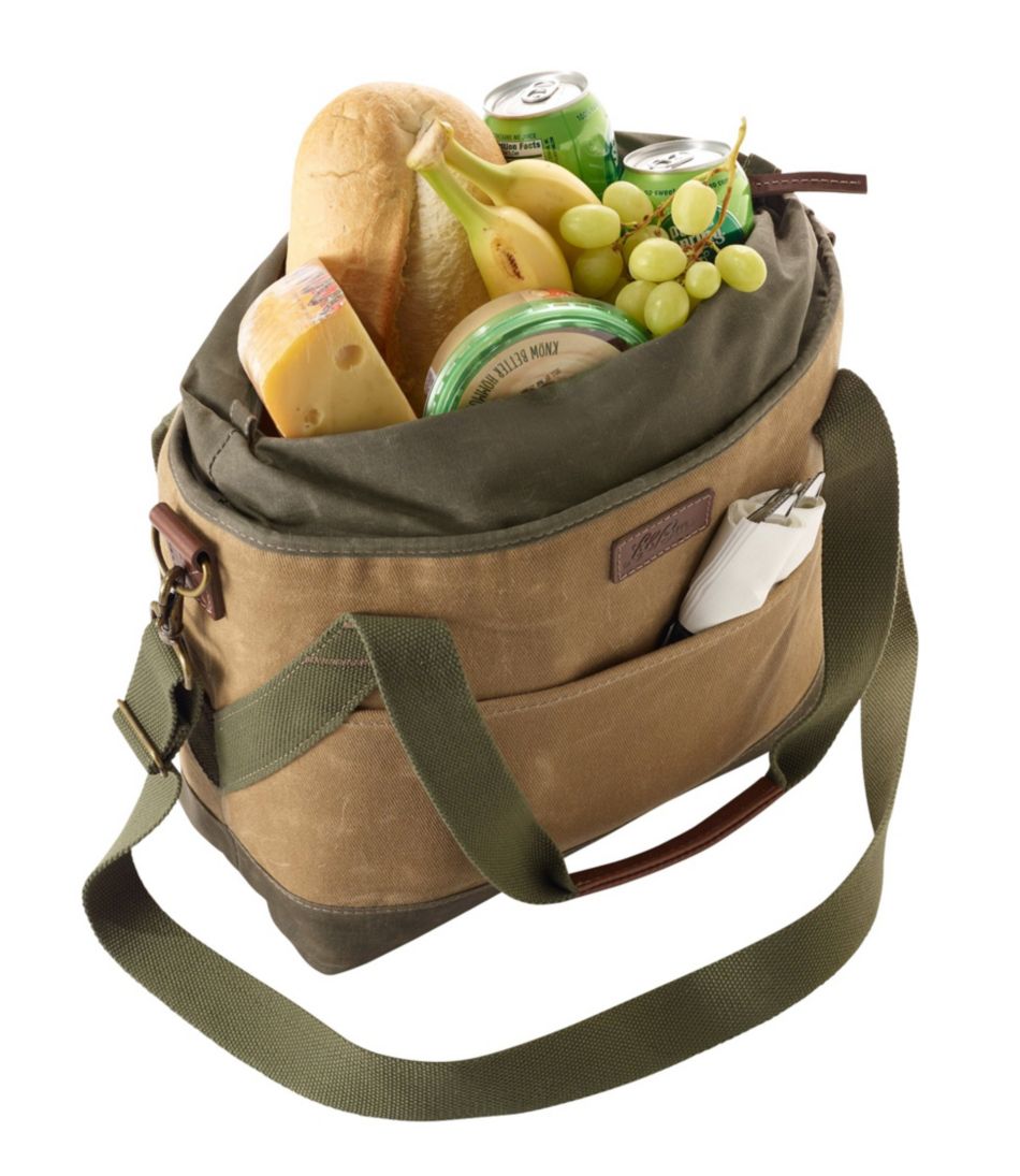 Insulated Waxed-Canvas Tote, Medium - Image 4