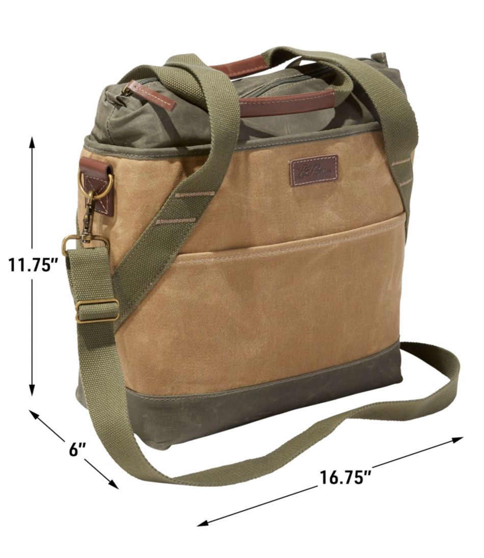 Insulated Waxed-Canvas Tote, Medium - Image 6