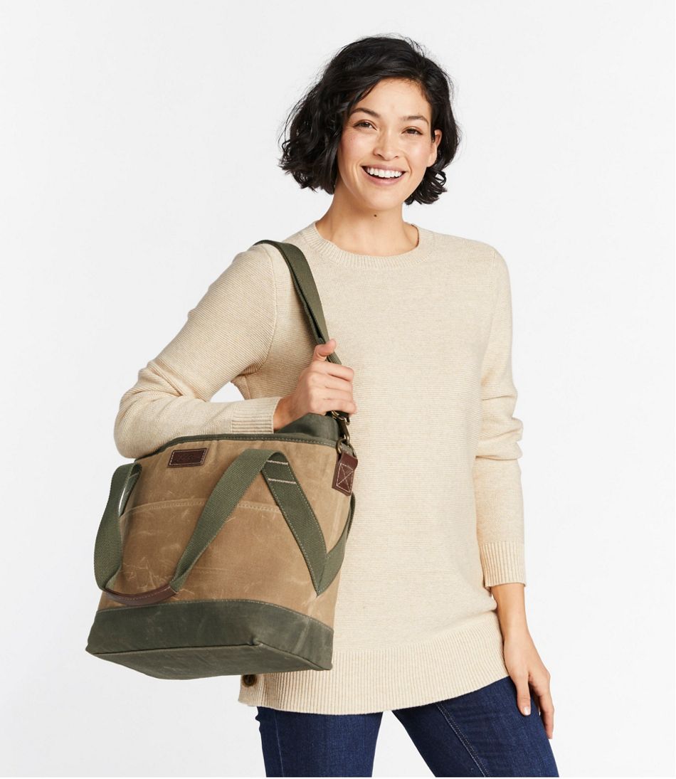 Insulated Waxed-Canvas Tote, Medium - Image 7