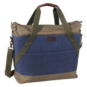 Insulated Waxed-Canvas Tote, Large