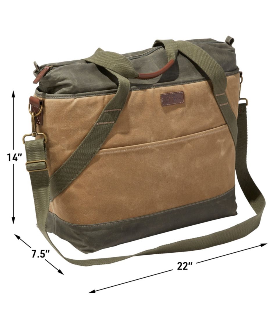 Insulated Waxed-Canvas Tote, Large - Image 6