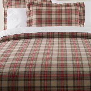 Heritage Chamois Flannel Comforter Cover Collection, Plaid