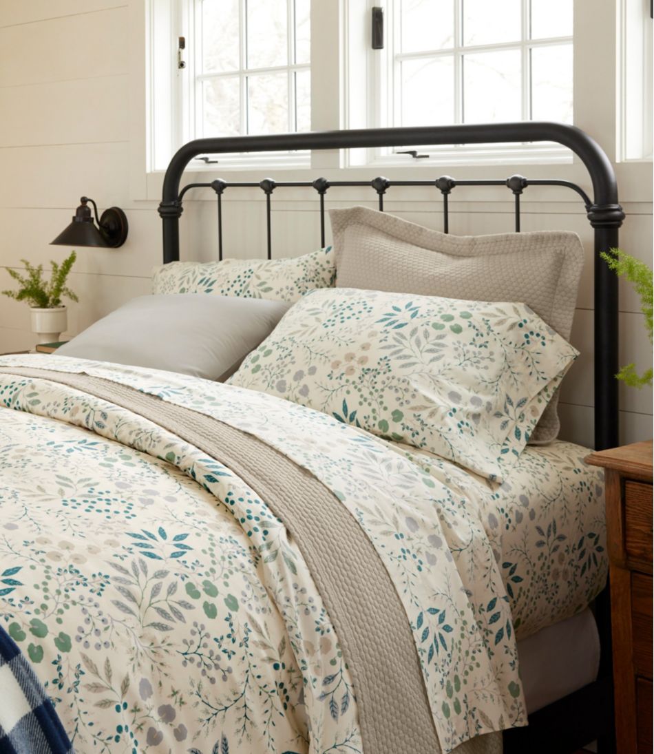 280-Thread-Count Pima Cotton Percale Sheet Set, Print - Image 5