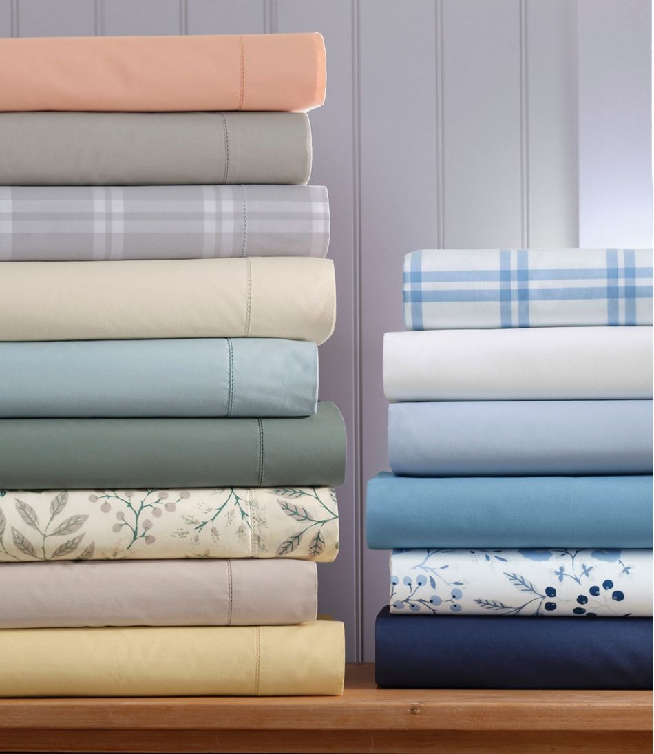280-Thread-Count Pima Cotton Percale Sheet Set, Print - Image 6