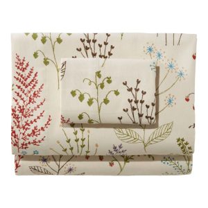 Botanical Floral Flannel Sheet Collection