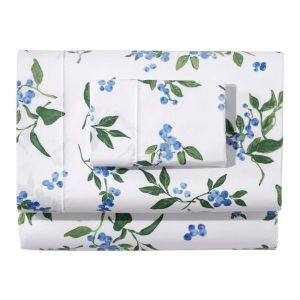Jess Franks Blueberry Print Percale Sheet Set Collection