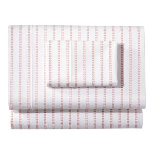 Sunwashed Percale Sheet Collection, Stripe Leaf