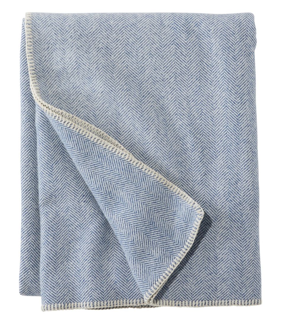 Washable Wool Blanket, Herringbone