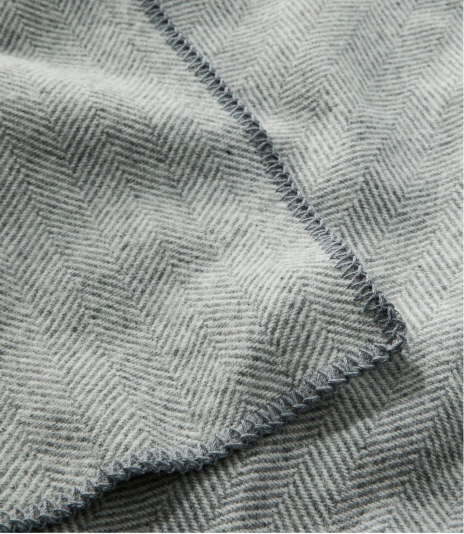 Washable Wool Blanket, Herringbone - Image 2