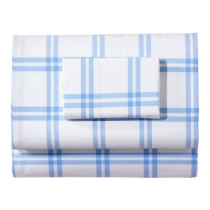 280-Thread-Count Pima Percale Sheet Collection, Windowpane