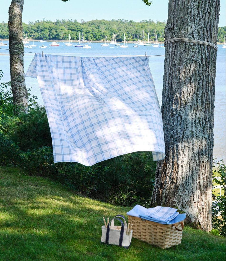 280-Thread-Count Pima Percale Sheet Collection, Windowpane - Image 5