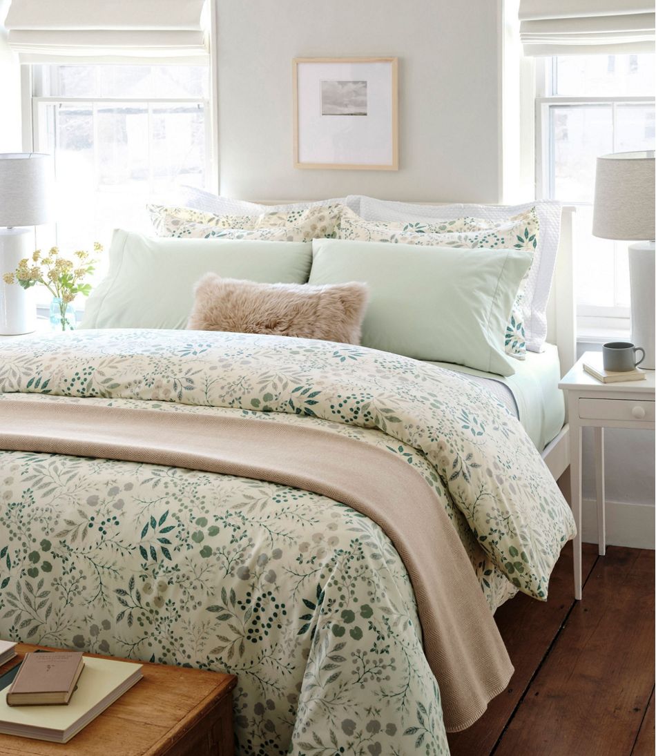 280-Thread-Count Pima Cotton Percale Comforter Cover Collection, Print - Image 6