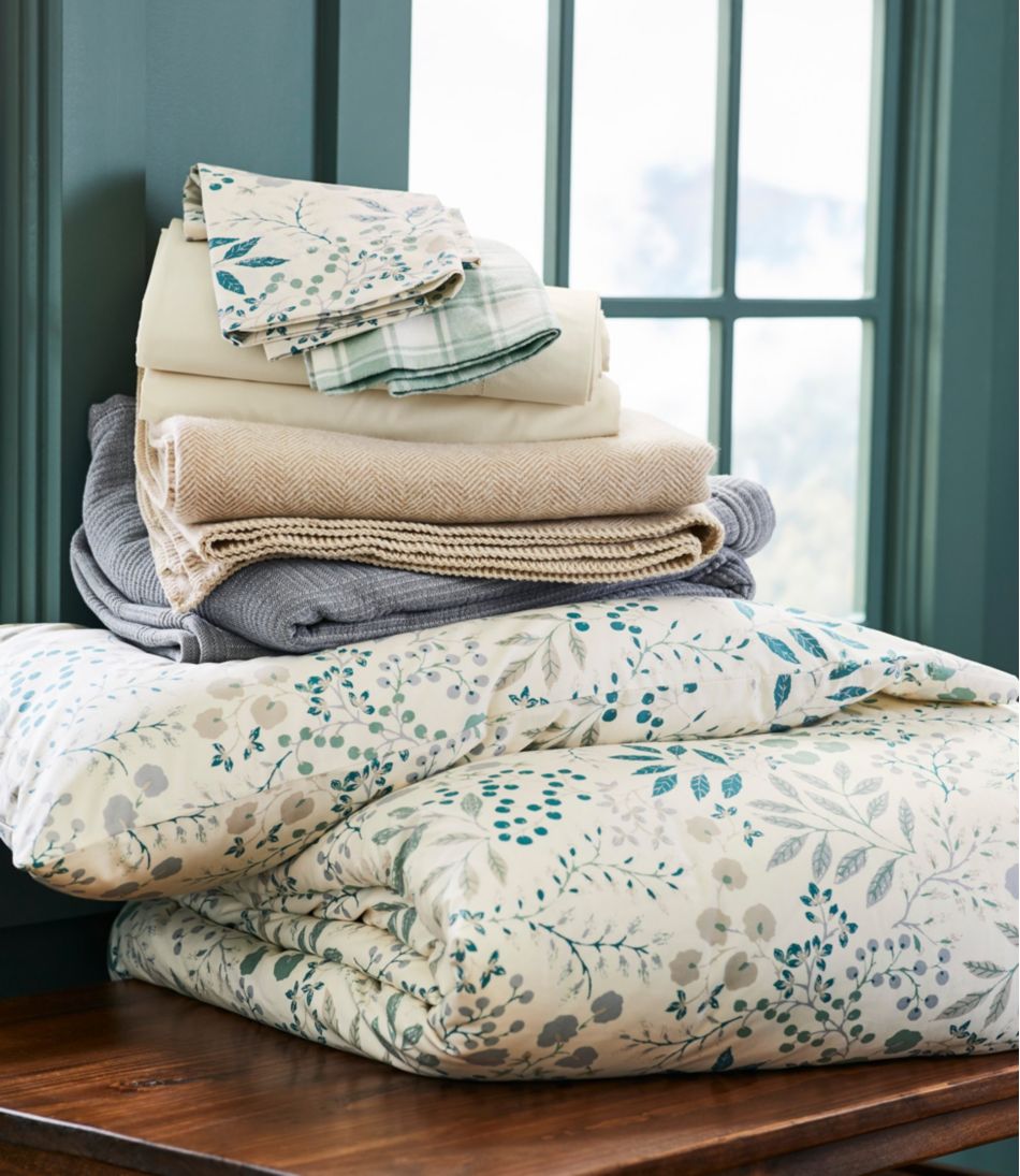 280-Thread-Count Pima Cotton Percale Comforter Cover Collection, Print - Image 8