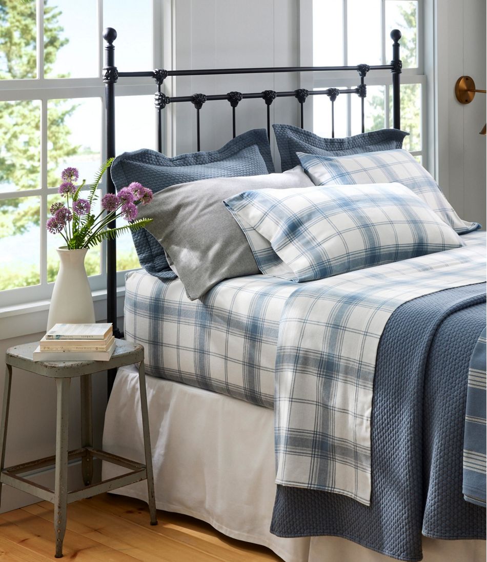 Organic Flannel Sheet Collection, Plaid - Image 4