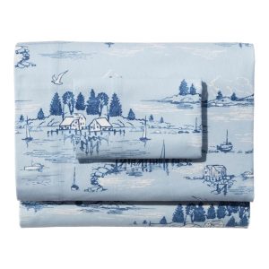 Coastal Landscape Flannel Sheet Collection