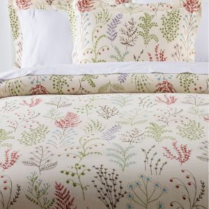 Botanical Floral Flannel Comforter Cover Collection