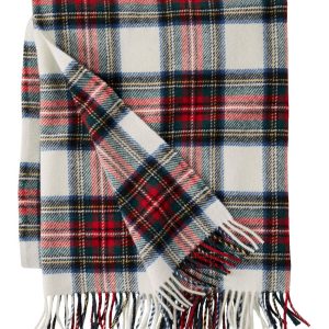L.L.Bean Washable Wool Throw, Plaid 54" x 60"