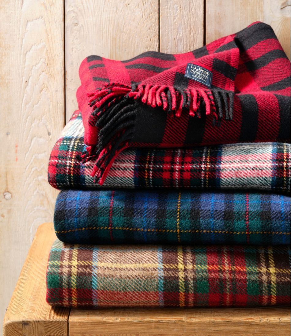 L.L.Bean Washable Wool Throw, Plaid 54" x 60" - Image 4
