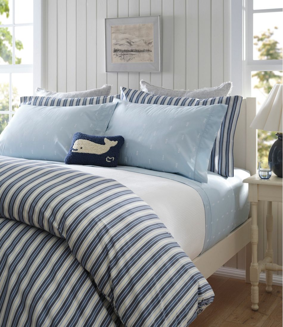 Sunwashed Percale Sheet Collection, Stripe - Image 2