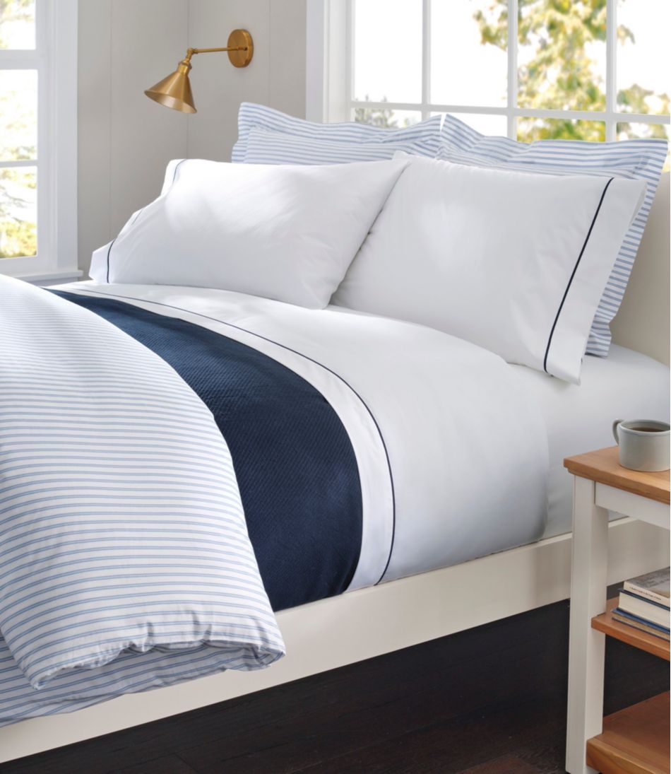Premium Egyptian Percale Sheet Collection, Satin Stitch - Image 2