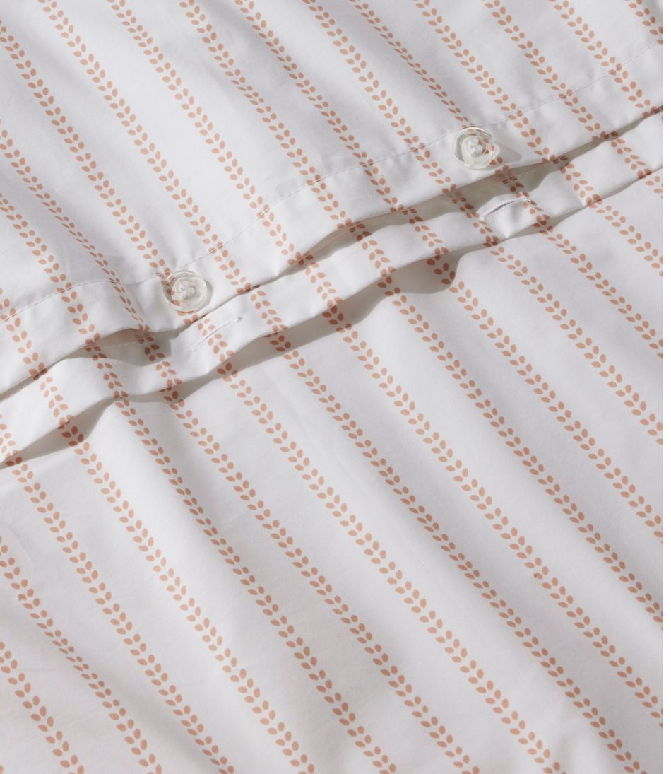 Sunwashed Percale Comforter Cover, Stripe Leaf - Image 4