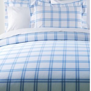 280-Thread-Count Pima Cotton Percale Comforter Cover Collection, Windowpane