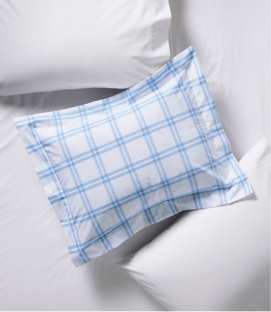 280-Thread-Count Pima Cotton Percale Comforter Cover Collection, Windowpane - Image 3