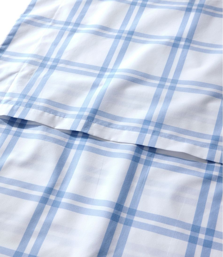 280-Thread-Count Pima Cotton Percale Comforter Cover Collection, Windowpane - Image 4