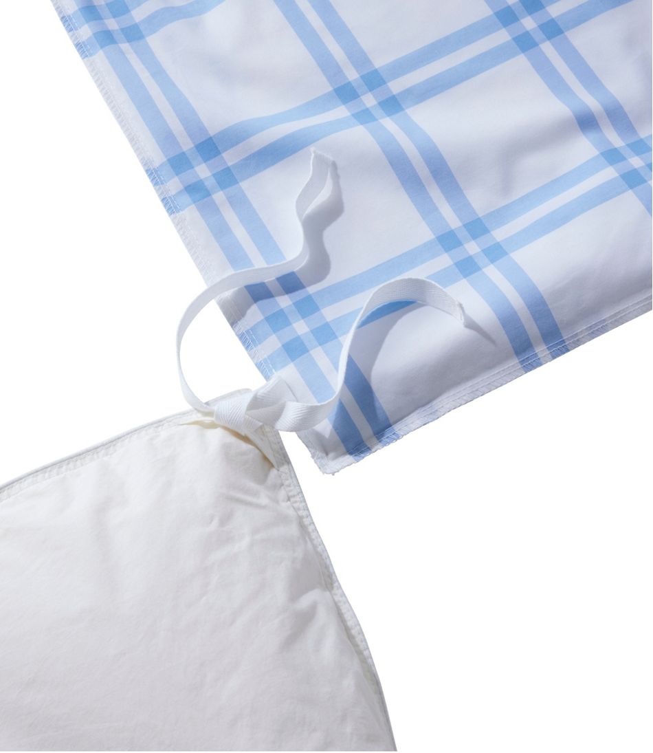 280-Thread-Count Pima Cotton Percale Comforter Cover Collection, Windowpane - Image 5