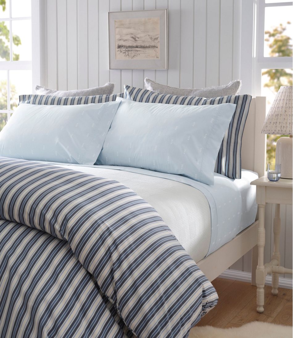 Sunwashed Percale Comforter Cover, Stripe - Image 2