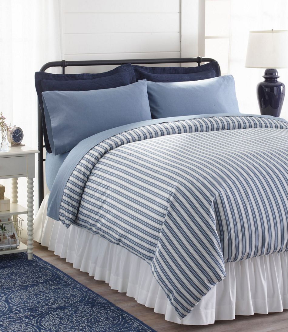 Sunwashed Percale Comforter Cover, Stripe - Image 4