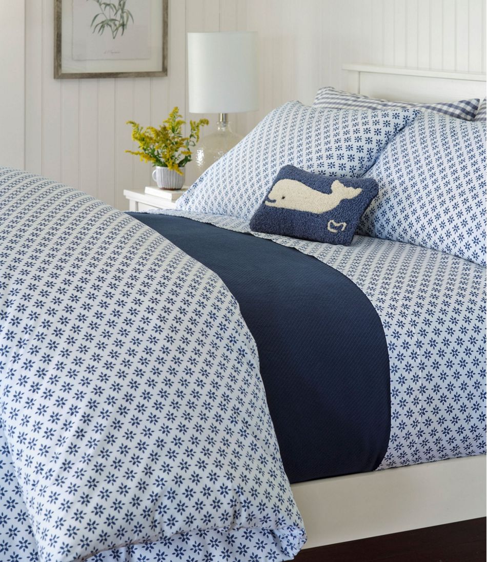 Sunwashed Percale Comforter Cover, Block Floral Print - Image 2