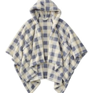 Cozy Sherpa Wearable Throw, Plaid