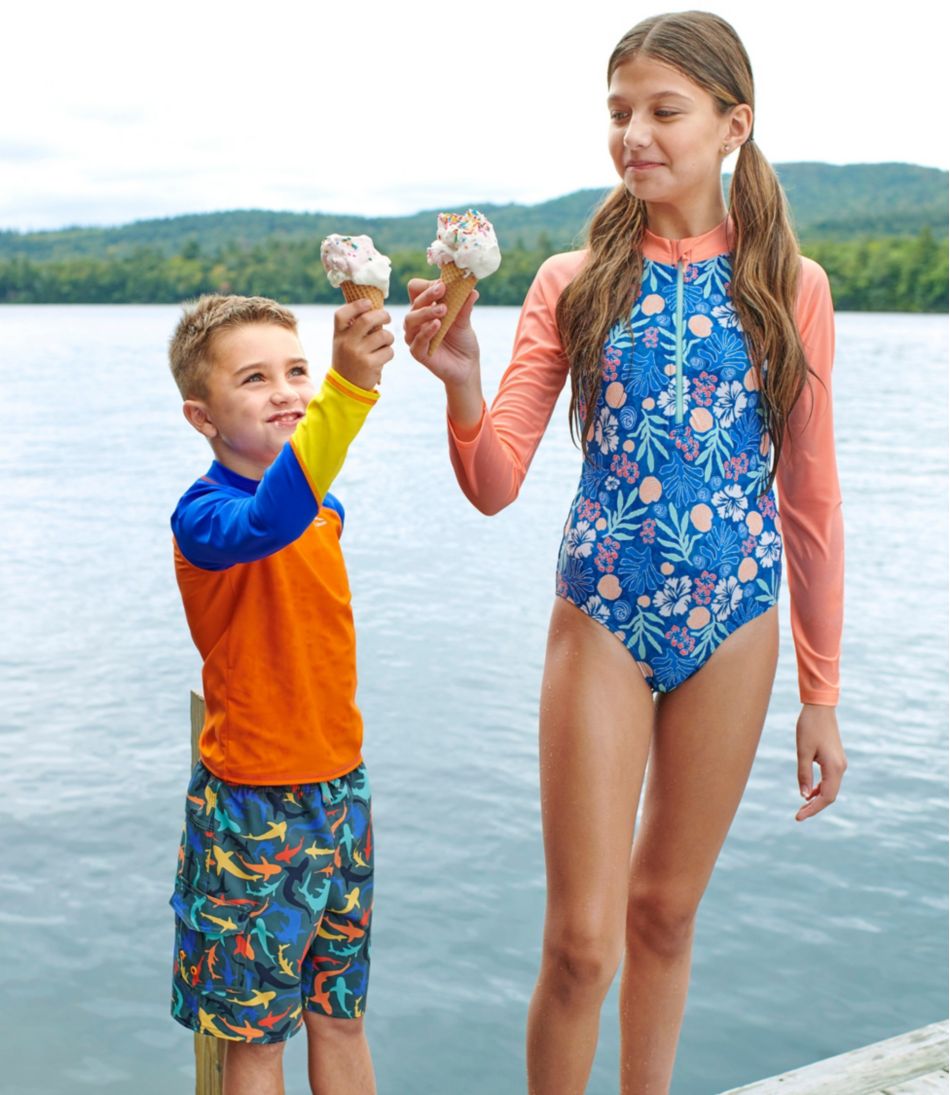 Girls' Watersports Swimwear, Rashguard One-Piece - Image 6