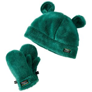 Toddlers' Hi-Pile Hat and Mitten Set