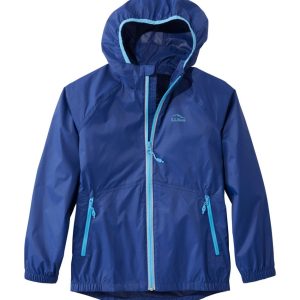 Kids' Wind and Rain Jacket, Reflective Zipper