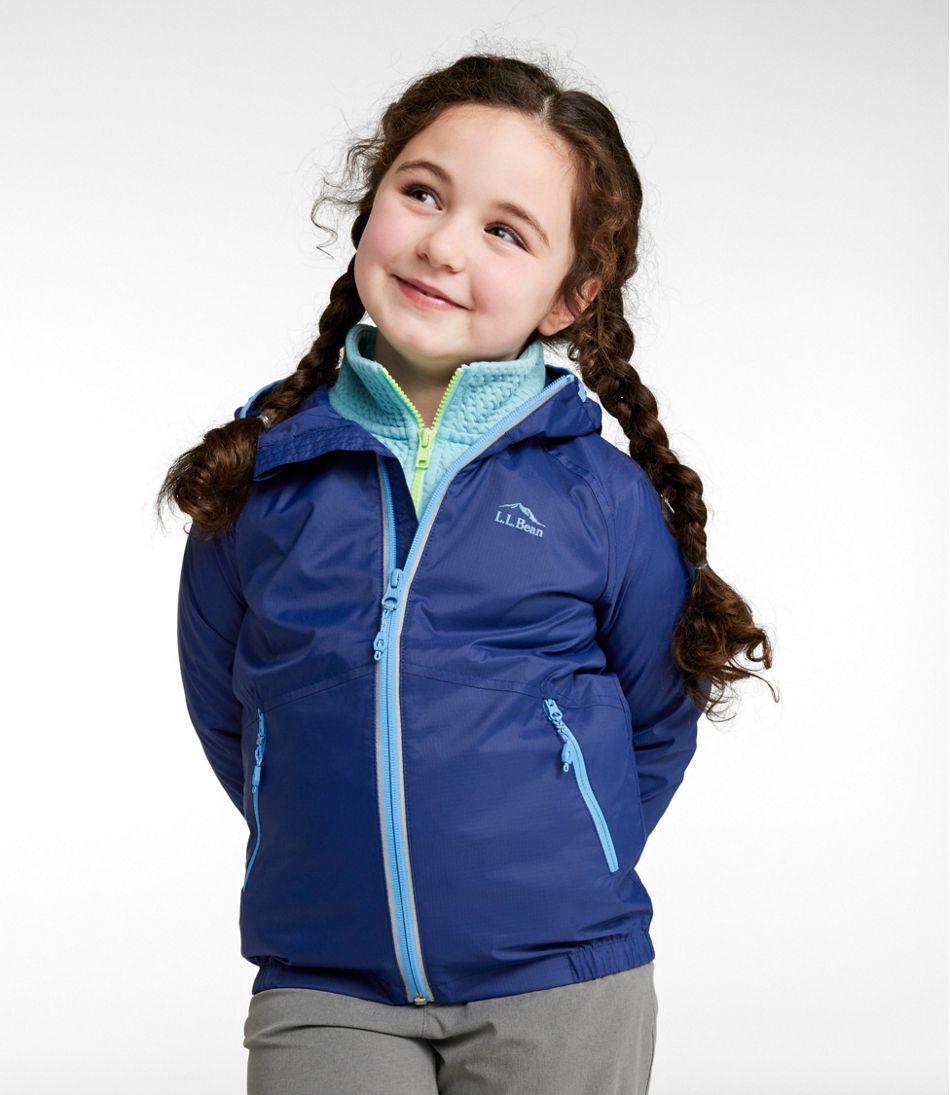 Kids' Wind and Rain Jacket, Reflective Zipper - Image 2