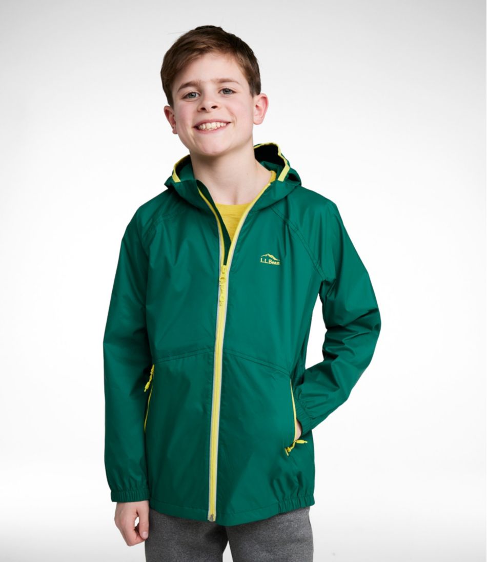 Kids' Wind and Rain Jacket, Reflective Zipper - Image 3
