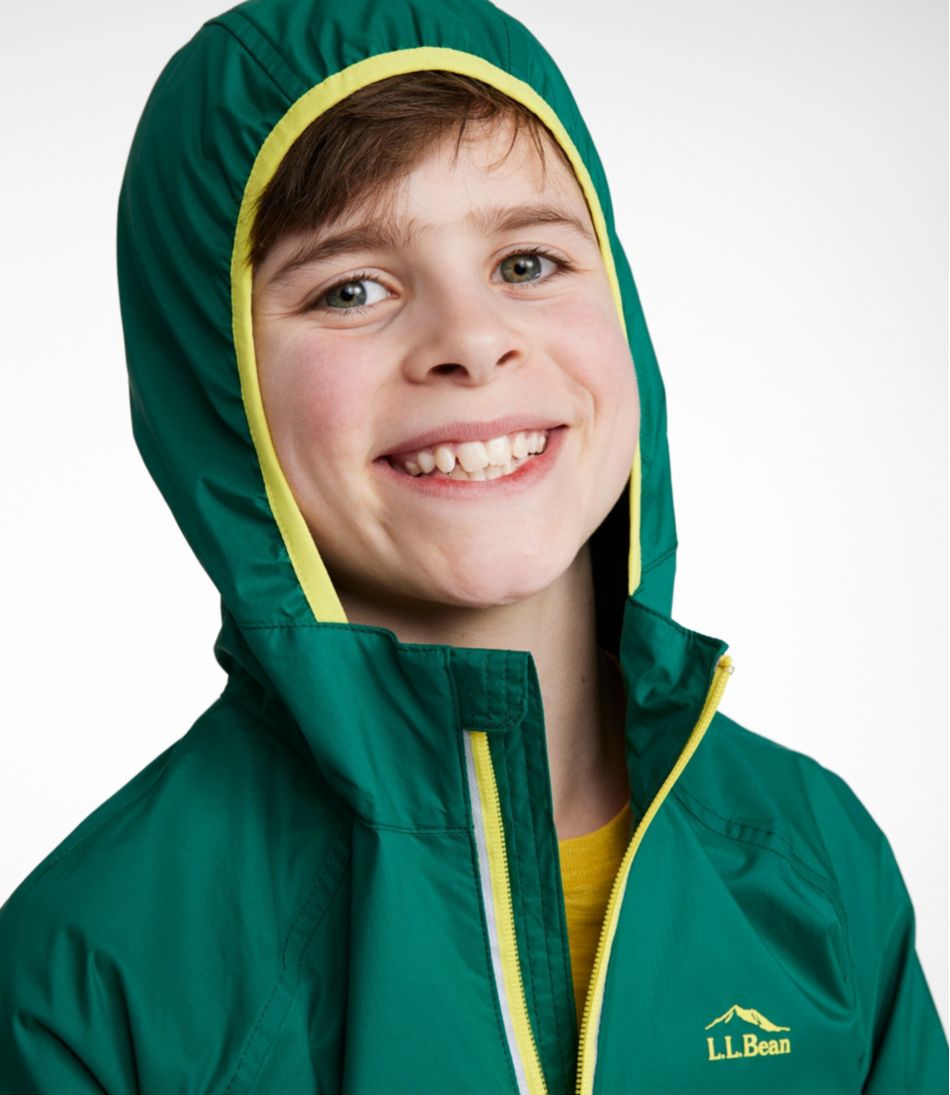 Kids' Wind and Rain Jacket, Reflective Zipper - Image 4