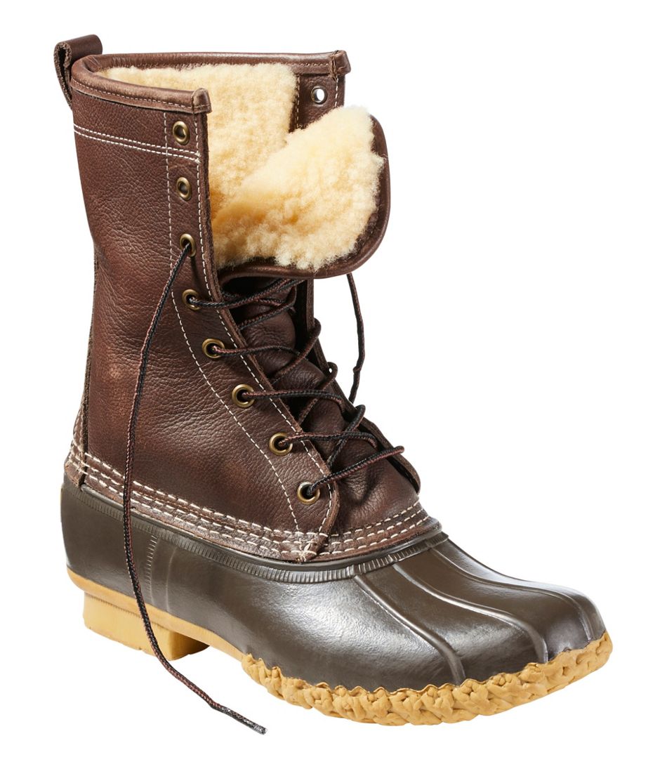 Women's Shearling Lined Bean Boots, 10 Inch - Image 6