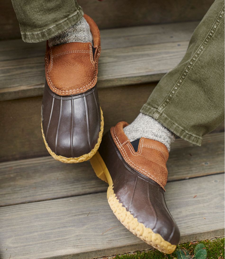 Men's Bean Boots, Slip-On Rubber Mocs - Image 8