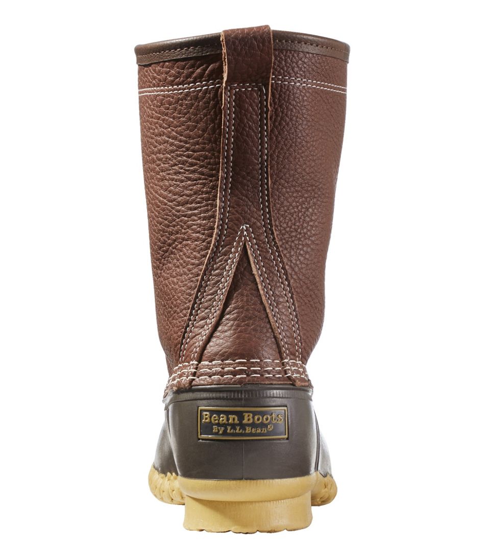 Men's Bean Boots, 10" Shearling-Lined Tumbled Leather - Image 3